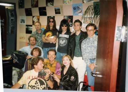 The Ramones with Jed The Fish and the KROQ staff in 1994