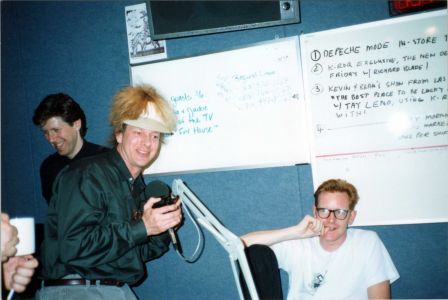 Andy Fletcher and Jed The Fish in the Burbank control room