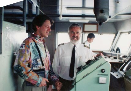 Jed and QE2 captain