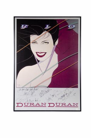 Jed The Fish's signed Duran Duran Patrick Nagel poster