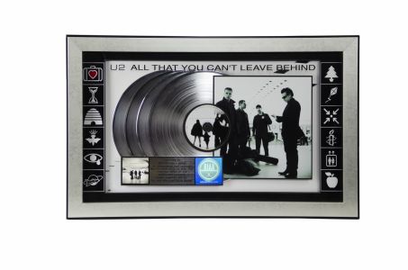 Jed The Fish U2 platinum award from Interscope Records