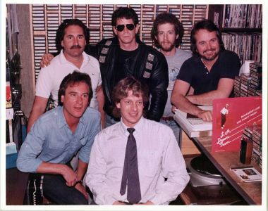 Lou Reed, Rick Carrol, Scott Mason and Jed The Fish at KROQ