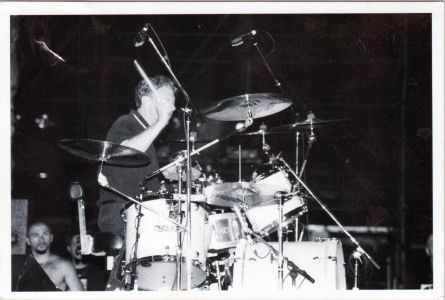 Jed The Fish playing drums for System of a Down at KROQ Weenie Roast