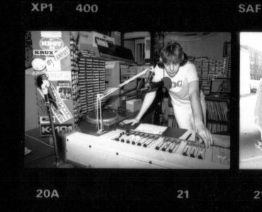 Jed The Fish KROQ control room 1982