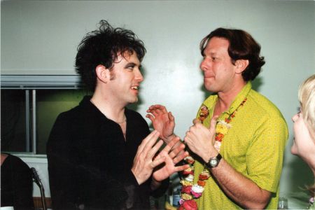 Robert Smith with Jed The Fish, cir.1997 Weenie Roast